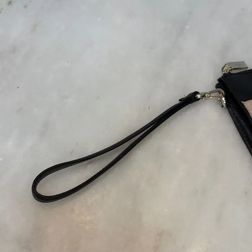 Kate Spade Colorblock Saffiano Leather XL Wristlet Clutch Pouch Wallet